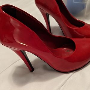 Red Patent Leather Pumps Heels sz 37